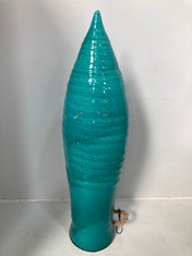 1 X STONE THE CROWS MEDIUM WALL STEM VASE - TEAL - SKU: 676965 - TOTAL RRP £60