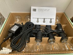 3 X JOHN LEWIS FESTOON 10 LIGHT LED OUTDOOR LINE LIGHTS