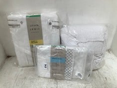 3 X ASSORTED JOHN LEWIS BEDDING TO INCLUDE JOHN LEWIS CRISP & FRESH COTTON OXFORD BORDER PILLOWCASE