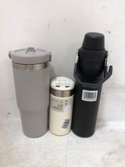 5 X STANLEY FLASKS TO INCLUDE LIGHT GREY STANLEY 1.2L TUMBLER