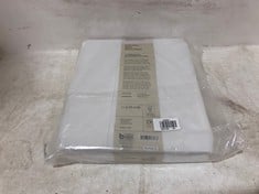 JOHN LEWIS WHITE COTTON DEEP FITTED SHEET (SUPER KING 180 X 200CM) TO INCLUDE ANY DAY SUPER KING COTTON DUVET COVER SET IN PATTERN MULTI