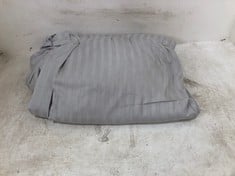 LIGHT GREY LINEN DUVET TO INCLUDE KHAKI SATIN DUVET SET