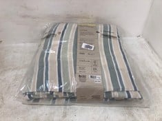 JOHN LEWIS BLUE LUIS STRIPE DUVET COVER (DOUBLE) TO INCLUDE SAGE GREEN FITTED SHEET (KING SIZE)