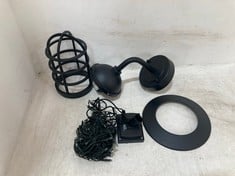 5 X ASSORTED JOHN LEWIS LIGHTING TO INCLUDE JOHN LEWIS MISSION OUTDOOR WALL LIGHT (TEXTURE BLACK FINISH)