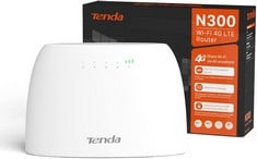 TENDA 2 X 300MBPS ROUTERS WIFI ACCESSORY (ORIGINAL RRP - £100) IN WHITE. (WITH BOX) [JPTC70677]