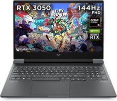 HP VICTUS 16-S0000SA 476 GB LAPTOP (ORIGINAL RRP - £749.99) IN BLACK. (WITH BOX). AMD RYZEN 5 7640HS, 8 GB RAM, , GEFORCE RTX 3050 [JPTC70861]