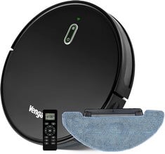 VENGA ROBOTIC VACUUM CLEANER WITH MOP, GYROSCOPE NAVIGATION HOME ACCESSORY (ORIGINAL RRP - £162.98) IN BLACK. [JPTC70737]