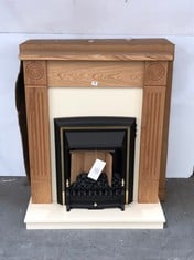 37'' DARRUS ECO FIRE SUITE IN NATURAL OAK / MARFIL - RRP £420 (ZONE 1)