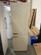 MONTPELLIER RETRO 50'S STYLE FROST FREE 70/30 FRIDGE FREEZER IN CREAM - MODEL NO. MAB386C - RRP £600 (ZONE 2)