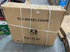 FREE TO BE MOBILITY ECO WHEELCHAIR IN RED - MODEL NO. BME4611B - RRP £120 (ZONE 2)