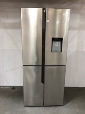 HISENSE AMERICAN STYLE 4 DOOR FRIDGE FREEZER IN STAINLESS STEEL - MODEL NO. RQ560N4WC1 - RRP £649 (ZONE 1)