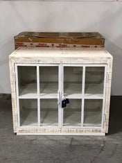 ITEM INTERNATIONAL MANGO WOOD / METAL SIDEBOARD UNIT IN WHITE - ITEM NO. MB-205848 (ZONE 1)