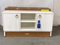 ITEM INTERNATIONAL MANGO WOOD TV CABINET IN WHITE - ITEM NO. MB-200594 (ZONE 1)