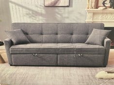 TERRA SOFAS PULL OUT SOFA BED IN LIGHT GREY - ITEM NO. FL-777 - RRP £549 (ZONE 2)