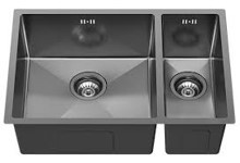 GUN METAL 1.5 BOWL INSET OR UNDERMOUNT SINK APPROX 670 X 440 X 205MM - RRP £470 (ZONE 3)