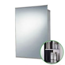 SLIDING SINGLE MIRROR CABINET STAINLESS STEEL 350 MM (W) X 500MM (H) - RRP £92 (ZONE 3)