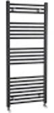 500 X 1200 HEATED TOWEL RAIL BLACK STRAIGHT SHAPE - RRP £120 (ZONE 3)