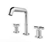 MINERAL DECK MOUNTED X HEAD BASIN MIXER & WASTE CHROME - RRP £325 (ZONE 3)