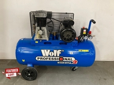 WOLF PROFESSIONAL DAKOTA 2 100L AIR COMPRESSOR - RRP £430 (ZONE 1)