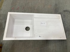 ELLSI COMITE 1 BOWL INSET KITCHEN SINK WITH DRAINER 1000X500MM MATT WHITE - RRP £350 (ZONE 3)