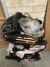 APPROX 3 X ASSORTED TRAVEL SYSTEMS TO INCLUDE MYBABIIE STROLLER IN BROWN / CREAM PRINT (ZONE 4)