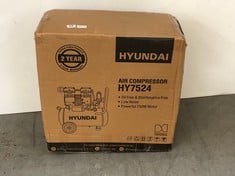 HYUNDAI OIL FREE AIR COMPRESSOR MODEL NO: HY7524 RRP - £170 (ZONE 1)