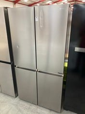 HISENSE AMERICAN FRIDGE FREEZER IN STAINLESS STEEL - MODEL NO: RQ758N4SAI1 - RRP £700 (ZONE 1)