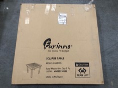 FURINNO SQUARE WOODEN TABLE - MODEL NO. FG18006 - RRP £100 (ZONE 5)