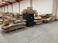 5 X PALLET OF ASSORTED FURNITURE / PARTS TO INCLUDE BUNK BED FRAME WITH TRUNDLE IN WHITE (BOX 2/4, PART ONLY) (KERBSIDE PALLET DELIVERY (ZONE 5)) (KERBSIDE PALLET DELIVERY)