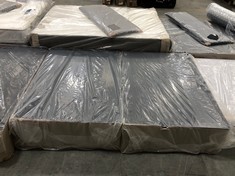 APPROX 135CM BED BASE IN MEDIUM GREY FABRIC (ZONE 6) (KERBSIDE PALLET DELIVERY)