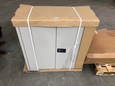 2 DOOR FILING CABINET IN LIGHT GREY (ZONE 6)