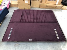 PLUMB PURPLE VELVET HEADBOARD 160 X 130CM (ZONE 7) (KERBSIDE PALLET DELIVERY)