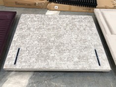 CRUSHED SILVER AND GREY HEADBOARD 160 X 130CM (ZONE 7) (KERBSIDE PALLET DELIVERY)