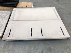 GREY SUEDE HEADBOARD 180 X 170 (ZONE 7) (KERBSIDE PALLET DELIVERY)