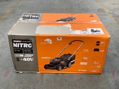 WORX NITRO 40V CORDLESS LAWN MOWER - MODEL NO: WG737E - RRP £260