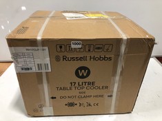 RUSSELL HOBBS 17 LITRE TABLE TOP COOLER WHITE MODEL NO-RH17CLR1001 RRP- £100