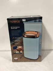 TOWER ROSE GOLD EDITION 58 LITRE SQUARE SENSOR BIN RRP- £109.99