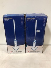 2 X RUSSELL HOBBS PUMP STEAM MOP MODEL NO-RHSM1001-G