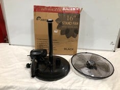 1 ABOVE 16" STAND FAN HEAVY ROUND BASE BLACK TO INCLUDE BELACO 16" REMOTE CONTROL STAND FAN