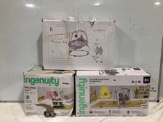 3 X ASSORTED BABY ITEMS TO INCLUDE INGENUITY BABY BASE 2-IN-1 6M-3YRS