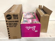 3 X ASSORTED KIDS TOYS TO INCLUDE MATTEL BARBIE DREAM PLANE