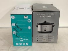 DAEWOO 6.5L STAINLESS STEEL SLOW COOKER TO INCLUDE CASABREWS MY CASA COFFEE MACHINE