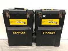 2 X STANLEY 55.1L MOBILE WORK CENTER WITH METAL LATCHES APPROX RRP- £120