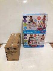 2 X VTECH BABY FIRST STEP BABY WALKERS TO INCLUDE MATTEL TOYS FISHER-PRICE LITTLE PEOPLE BIG ABC ANIMAL TRAIN