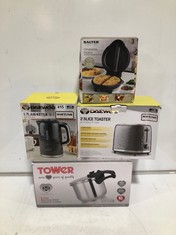 4 X ASSORTED KITCHEN APPLIANCES TO INCLUDE TOWER 6 LITRE STAINLESS STEEL PRESSURE COOKER