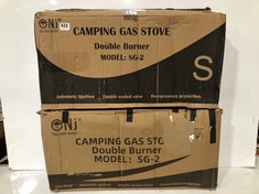 2 X THE RIGHT CHOICE CAMPING GAS STOVE DOUBLE BURNER MODEL NO-SG-2