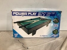 4 X ASSORTED KIDS TOYS TO INCLUDE POWER PLAY 25" TABLE TOP POOL