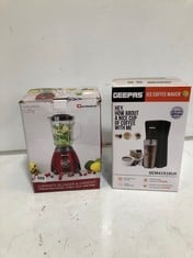 GEEPAS ICE COFFEE MAKER GCM41518UK TO INCLUDE SQ PROFESSIONAL RUBY LUMINATE BLENDER & GRINDER