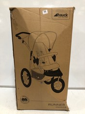 HAUCK RUNNER STROLLER BLACK/NEON YELLOW RRP- £150