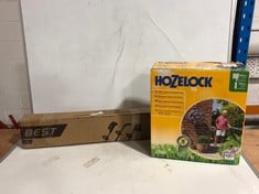 HOZELOCK 60M WALL MOUNTED REEL WITHOUT HOSE TO INCLUDE BEST LITHIUM ELECTRIC LAWN MOWER